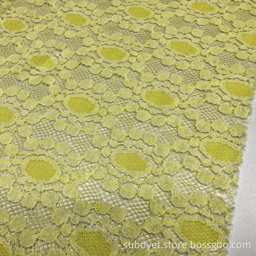 Lace Knitting Fabric (Yellow)